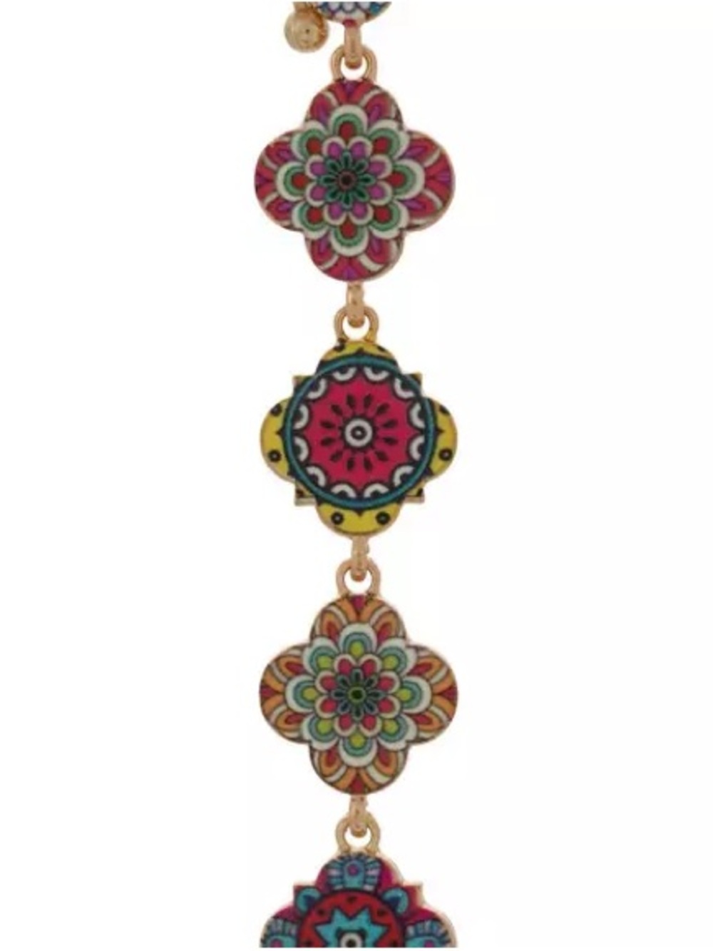 New Metal Gallery Floral Quatrefoil Bracelet - 6.89"